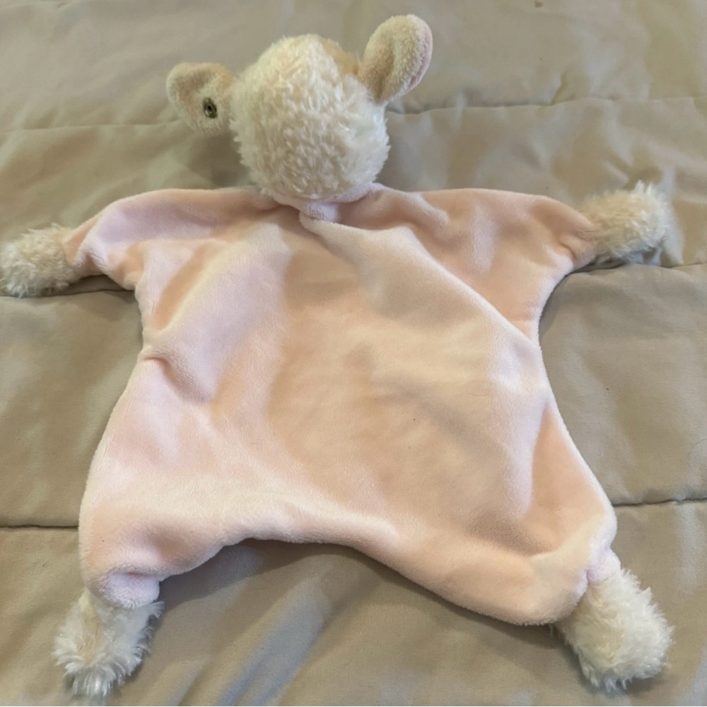 STEIFF Lamb Baby Sheep Lovey Stuffed Animal Security Blanket Pink - Picture 5 of 7